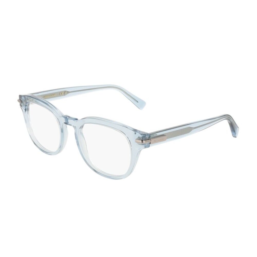 Salvatore Ferragamo Eyeglasses Square Full Rim, Transparent Azure Frame and
